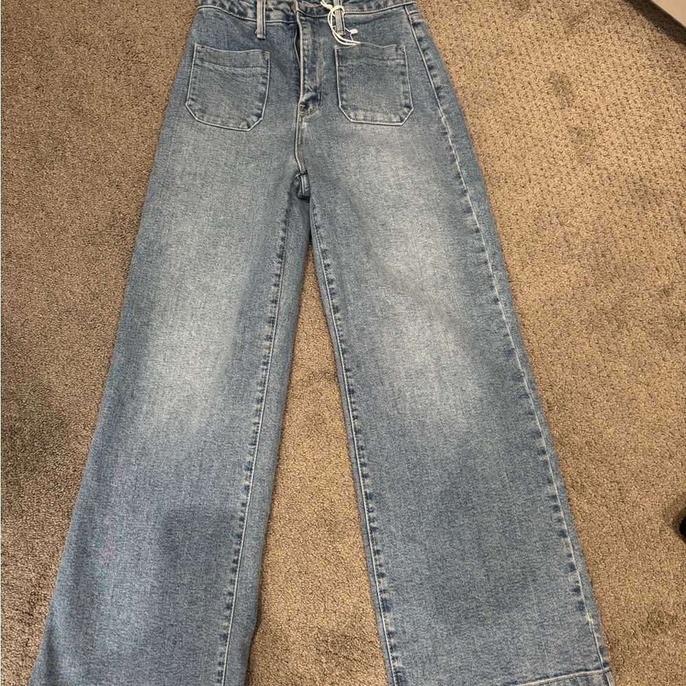Stylish Light Blue Women's Flare Jeans